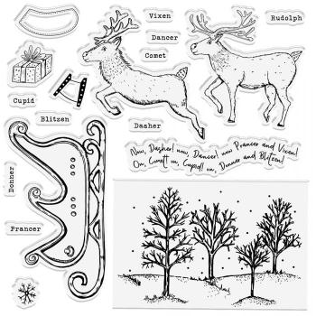 Crafters Companion -Build-A-Sleigh - Stanze & Stempel