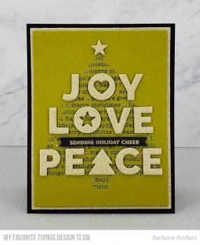 My Favorite Things Die-namics "Joy, Peace, Love" | Stanzschablone | Stanze | Craft Die