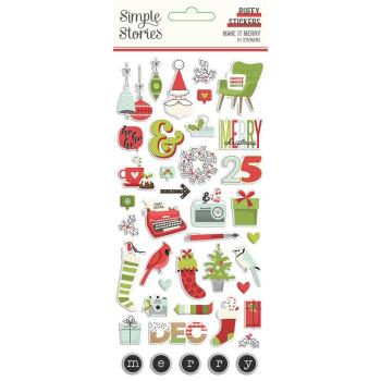 Simple Stories - Make it Merry - Puffy Stickers 