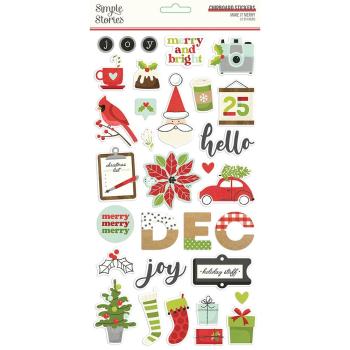 Simple Stories - Stories Make it Merry 6x12 Inch - Chipboard Sticker 