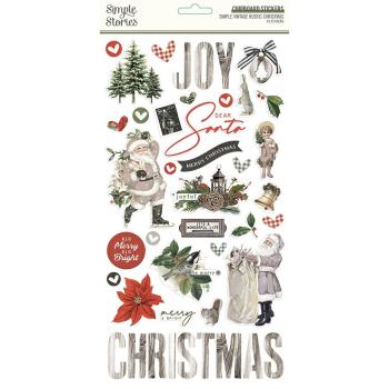 Simple Stories - Stories Simple Vintage Rustic Christmas 6x12 Inch - Chipboard Sticker 