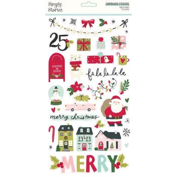 Simple Stories - Stories Holly Days 6x12 Inch - Chipboard Sticker 