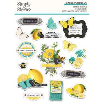 Simple Stories - Simple Vintage Lemon Twist - Layered Stickers 