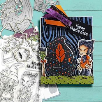 Polkadoodles Stempel "Happy Howl-oween" Clear Stamp-Set