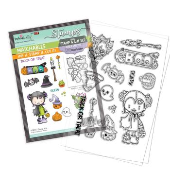 Polkadoodles Stempel "Scary Boo" Clear Stamp-Set