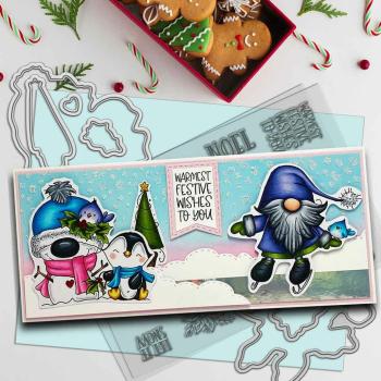 Polkadoodles Stempel "Gnome Let it Snow" Clear Stamp-Set