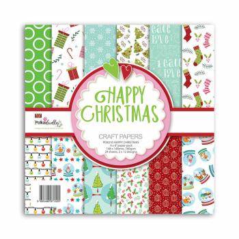 Polkadoodles "Happy Christmas" 6x6" Paper Pad