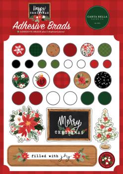 Carta Bella "Happy Christmas" Adhesive Brads