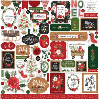 Carta Bella "Happy Christmas" 12x12" Element Stickers