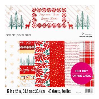 Craft Smith "Peppermint Stripe" 12x12" Paper Pad