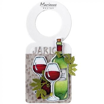 Marianne Design -  Clear stamp Hetty's wine stamp - die set