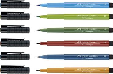 Faber Castell Pitt Artist Pen Brush Landscape  6er-Set