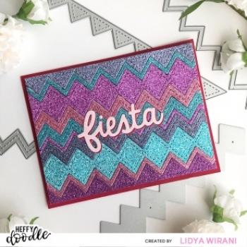 Heffy Doodle Zig-a-zig Ah Chevron  Cutting Dies - Stanze  