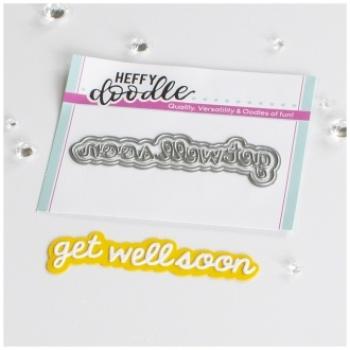 Heffy Doodle Get Well Soon Shadow  Cutting Dies - Stanze  