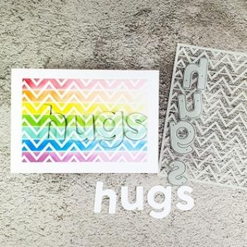 Heffy Doodle Chevron Fun  Stencil - Schablone