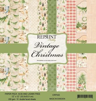 Reprint Vintage Christmas 12x12 Inch Paper Pack 