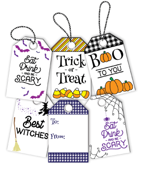 LDRS-Creative Halloween Gift Tag Stack 4x6 Inch Clear Stamps