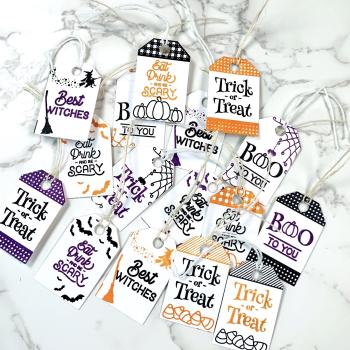 LDRS-Creative Halloween Gift Tag Stack 4x6 Inch Clear Stamps