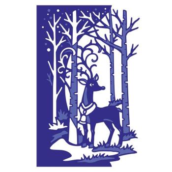 Gemini Christmas Scene Edge Reindeer Forest Create-a-Card Dies  - Stanze - 