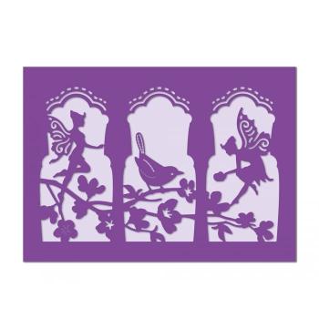 Gemini Triptych Fairies & Florals Elements Dies  - Stanze - 