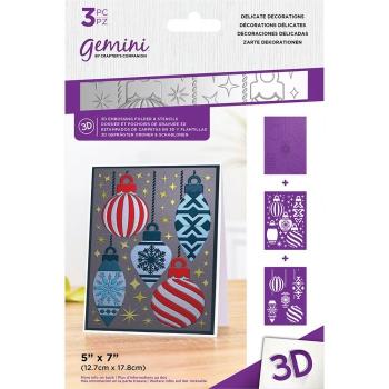 Gemini Delicate Decorations 3D Embossing Folder & Stencil - Prägefolder & Schablone
