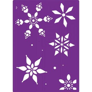Gemini Snowflake Medley 3D Embossing Folder & Stencil - Prägefolder & Schablone