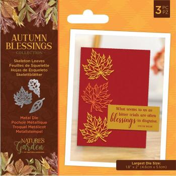 Crafters Companion -Autumn Blessings Collection Metal Die Skeleton Leaves  - Stanze