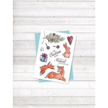 Crafters Companion - Watercolour Christmas Magical Christmas - Clear Stamps