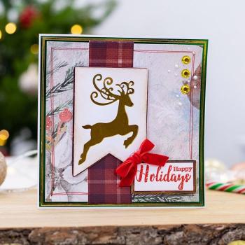 Crafters Companion -The Reindeer Collection Metal Die Dashing Deer - Stanze