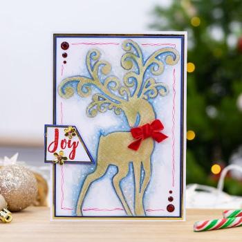 Crafters Companion -The Reindeer Collection Embossing Folder Opulent Deer  - Prägefolder