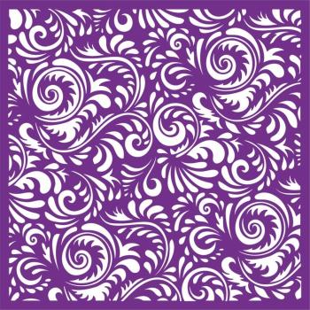 Crafters Companion -Abstract Swirls Background  - Stencil - Schablone