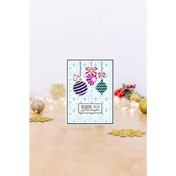 Crafters Companion -Baubles and Stars Simple Christmas  - Stencil - Schablone