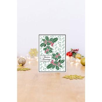 Crafters Companion -Holly Sprigs Simple Christmas  - Stencil - Schablone