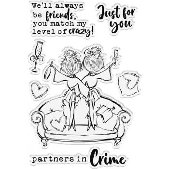 Crafters Companion - Sassy & Classy - Partners In Crime - Clear Stamps