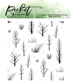 Picket Fence Studios Autumn Field 4x4 Inch Clear Stamps 