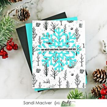 Picket Fence Studios Winter Has Come to Town 6x6 Inch Clear Stamps 