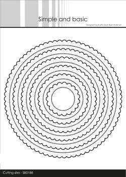 Simple and Basic " Small Pierced Scalloped Circles Cutting " Stanze -  Die