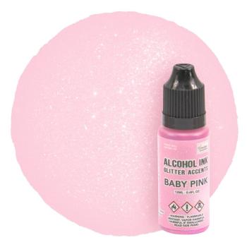 Couture Creations Alcohol Ink Glitter Accents Baby Pink