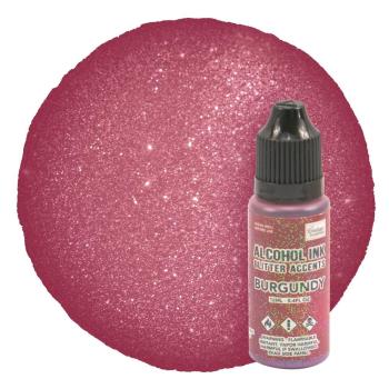 Couture Creations Alcohol Ink Glitter Accents Burgundy