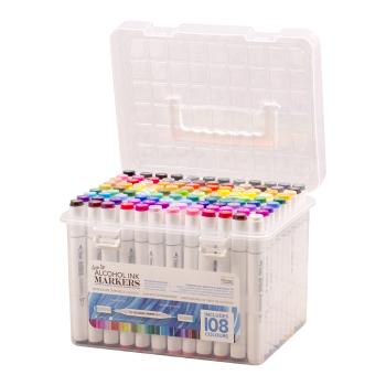 Couture Creations Twin Tip Alcohol Ink Marker Case inkl. 108 Colours