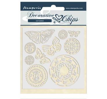 Stamperia " Amazonia Butterfly Tribal" Decorative Chips - Holzmotive