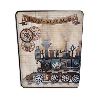 Stamperia " Voyages Fantastiques Train" Greyboard Die Cuts - Stanzteile aus Graupappe