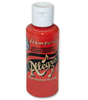 Stamperia Allegro Paint  "Coral Red" 59ml - Acrylfarbe