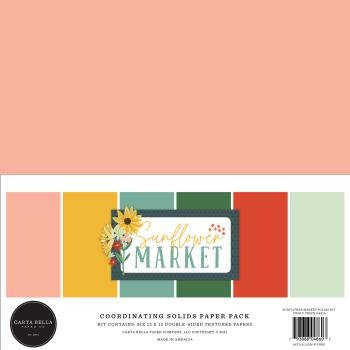 Carta Bella "Sunflower Market" 12x12" Coordinating Solids Paper Pack