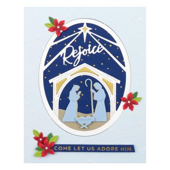 Spellbinders Die "Rejoice Nativity Etched" Stanzschablone