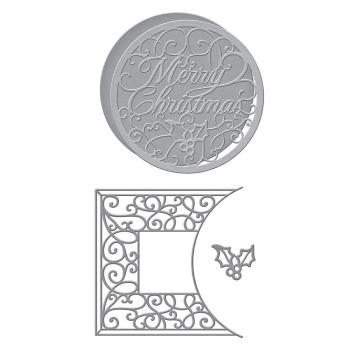 Spellbinders Die "Merry Filigree Card Builder Etched" Stanzschablone