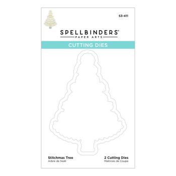 Spellbinders Die "Stitchmas Tree Etched" Stanzschablone