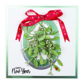 Spellbinders Die "Winterberry and Mistletoe Etched" Stanzschablone