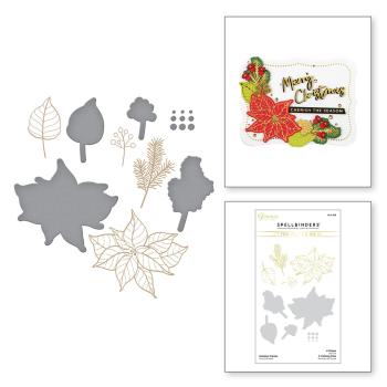 Spellbinders Hotfoil Plate - Holiday Florals Glimmer