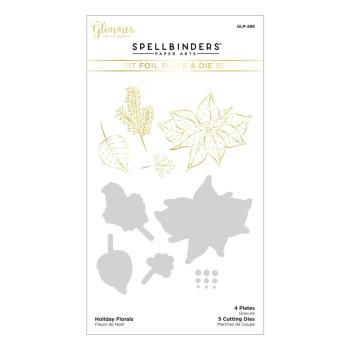 Spellbinders Hotfoil Plate - Holiday Florals Glimmer